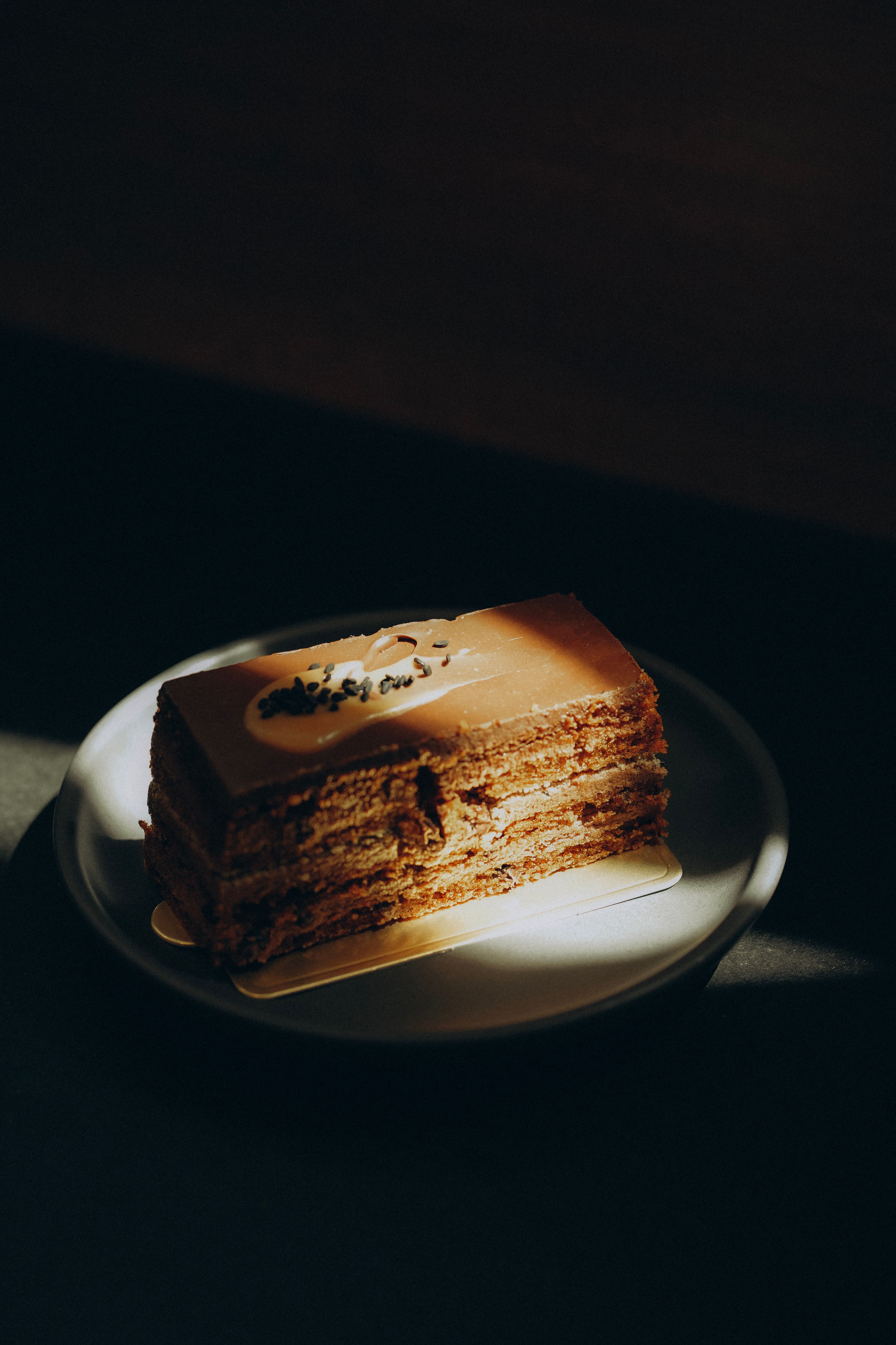 Burnt honey mille-feuille
