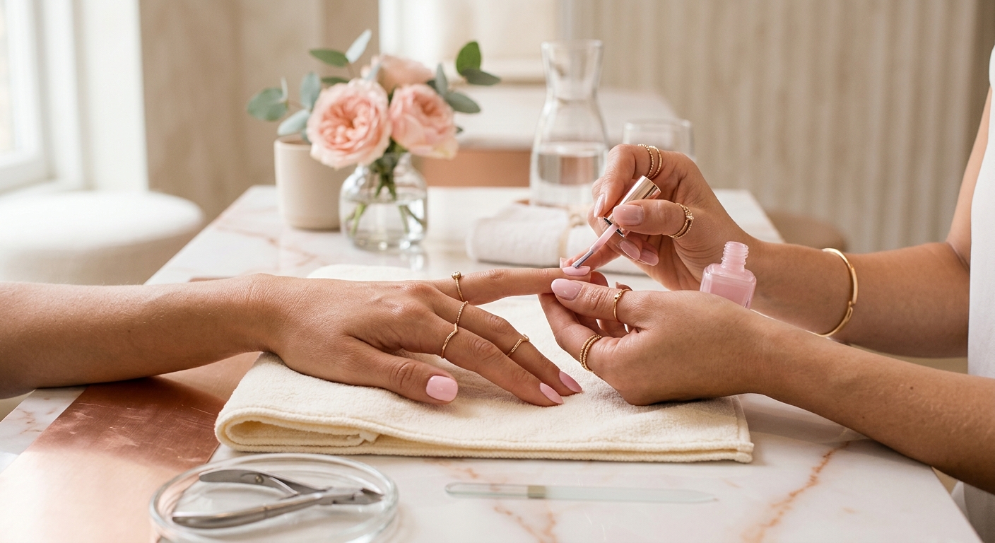 AI-generated placeholder photo of a manicure